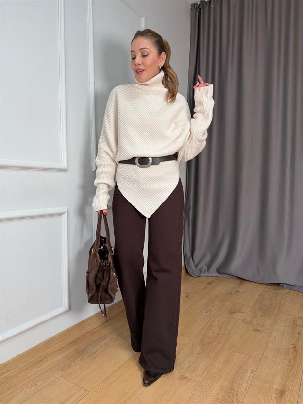 Krem Kemerli Verev Triko