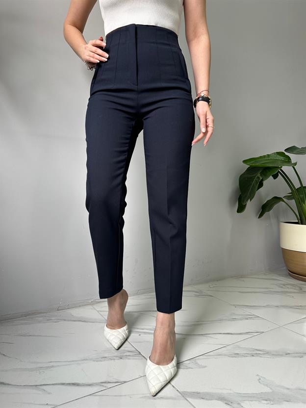 Lacivert Önü Flotalı Pantolon