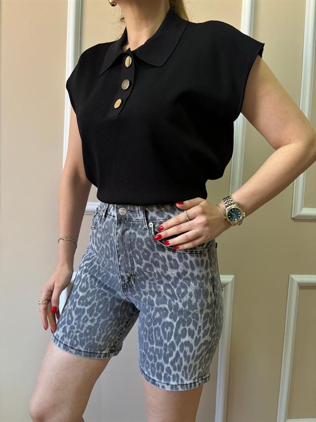 Leopar Jean Şort