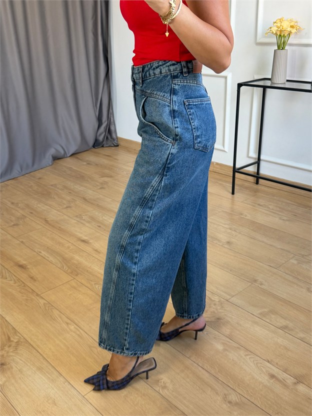 Mavi Dikişli Balon Jean
