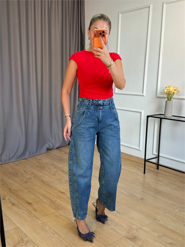 Mavi Dikişli Balon Jean