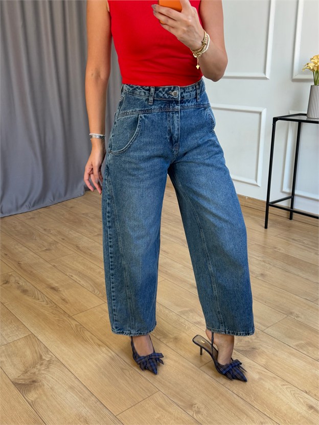 Mavi Dikişli Balon Jean