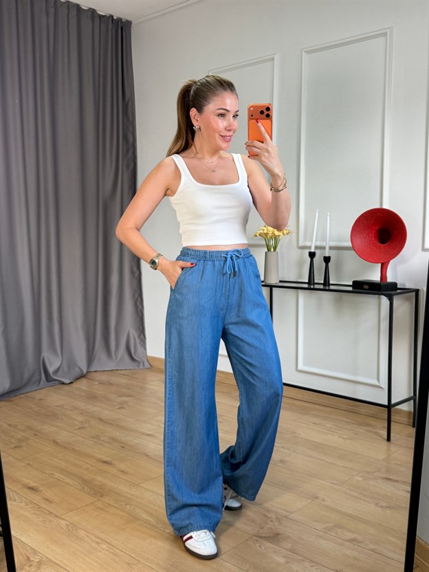 Mavi Gömlek Pantolon Denim Takım