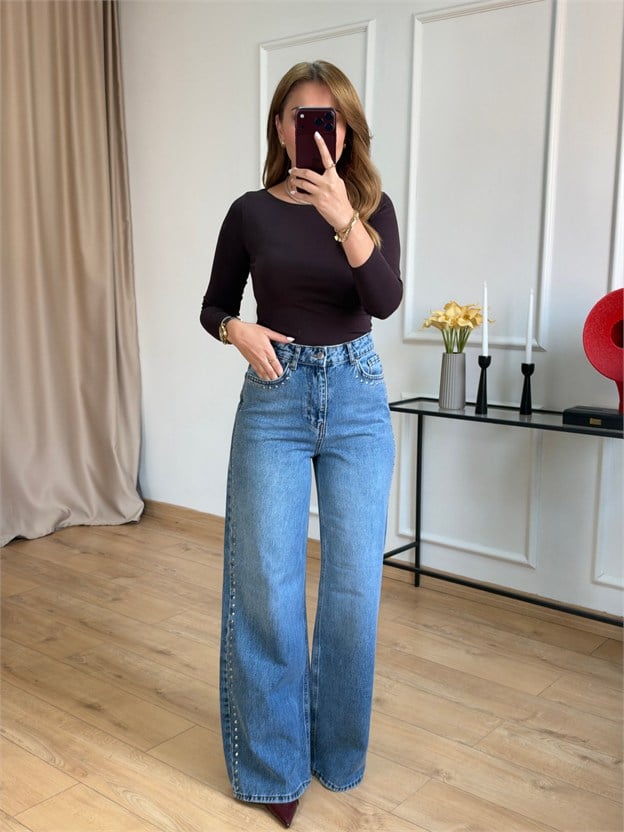 Mavi Kar Yıkama Drop Jean