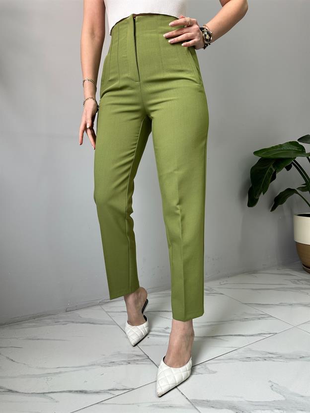 Olive Önü Flotalı Pantolon