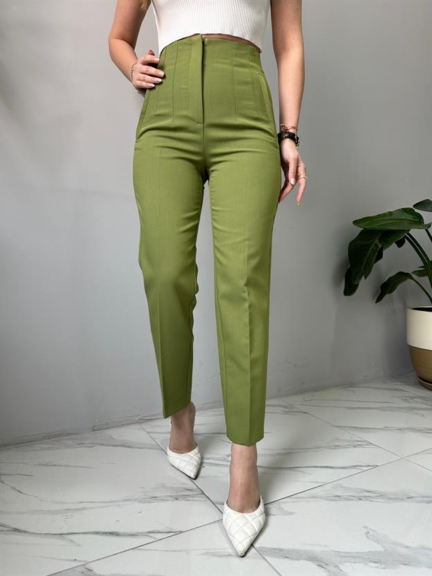 Olive Önü Flotalı Pantolon