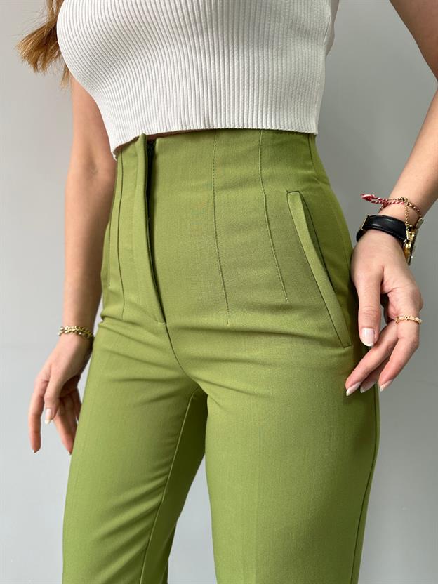 Olive Önü Flotalı Pantolon