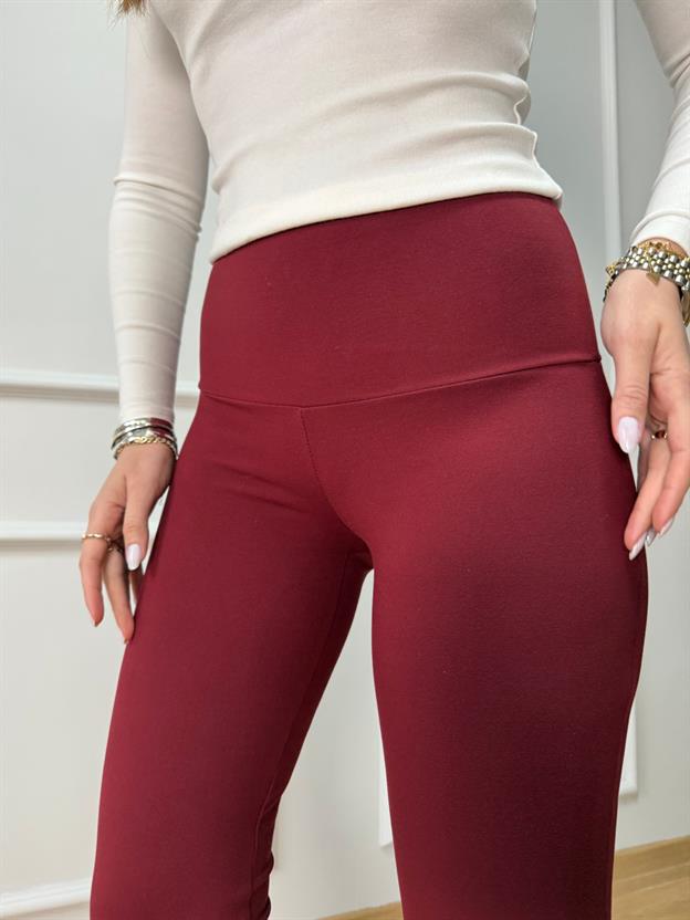 Bordo İspanyol Paça Tayt