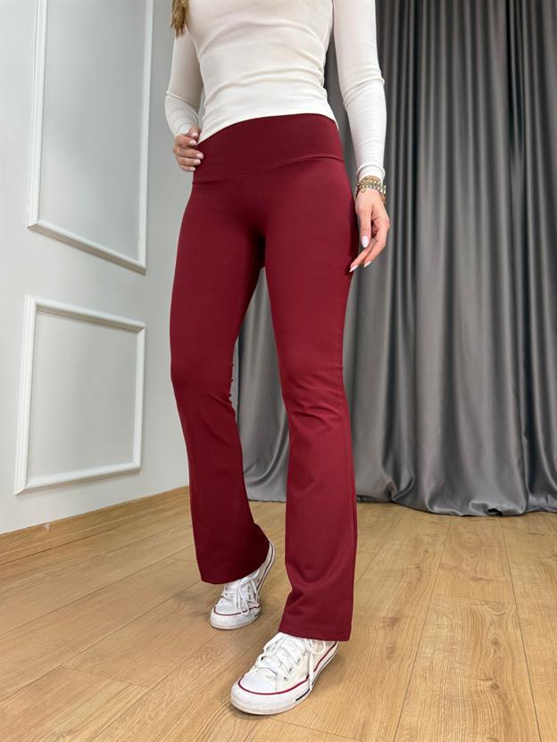 Bordo İspanyol Paça Tayt