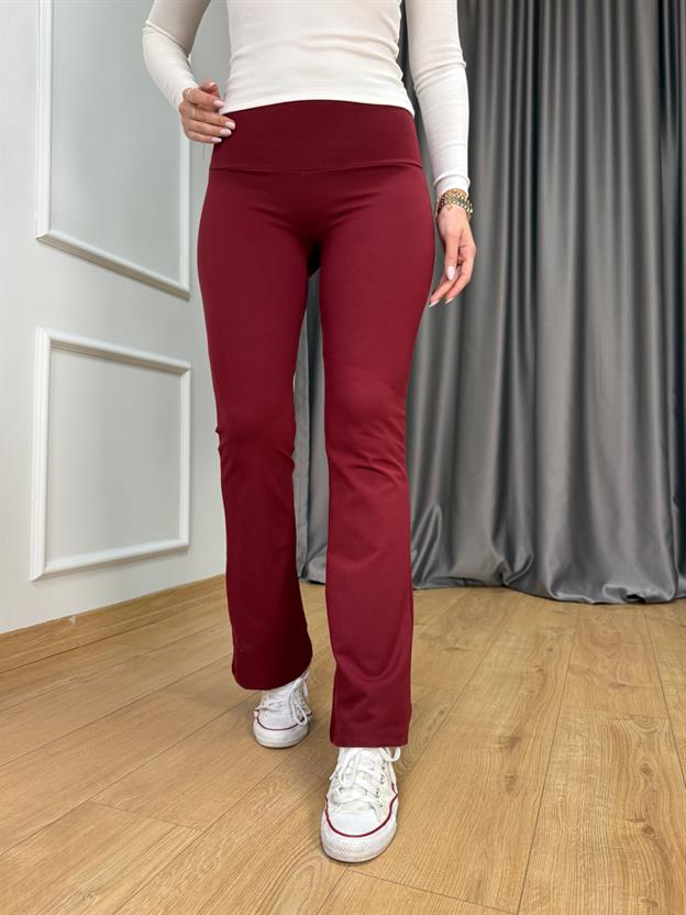 Bordo İspanyol Paça Tayt