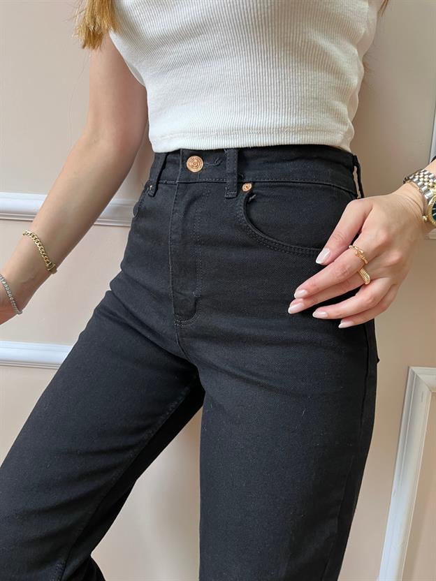 Orj Marka Siyah Wide Leg Jean