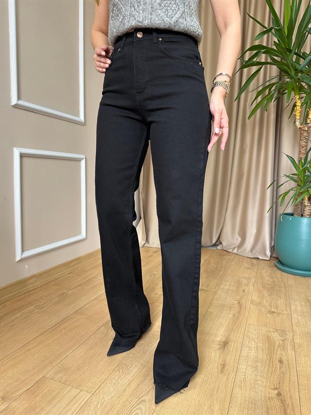 Orj Marka Siyah Wide Leg Jean