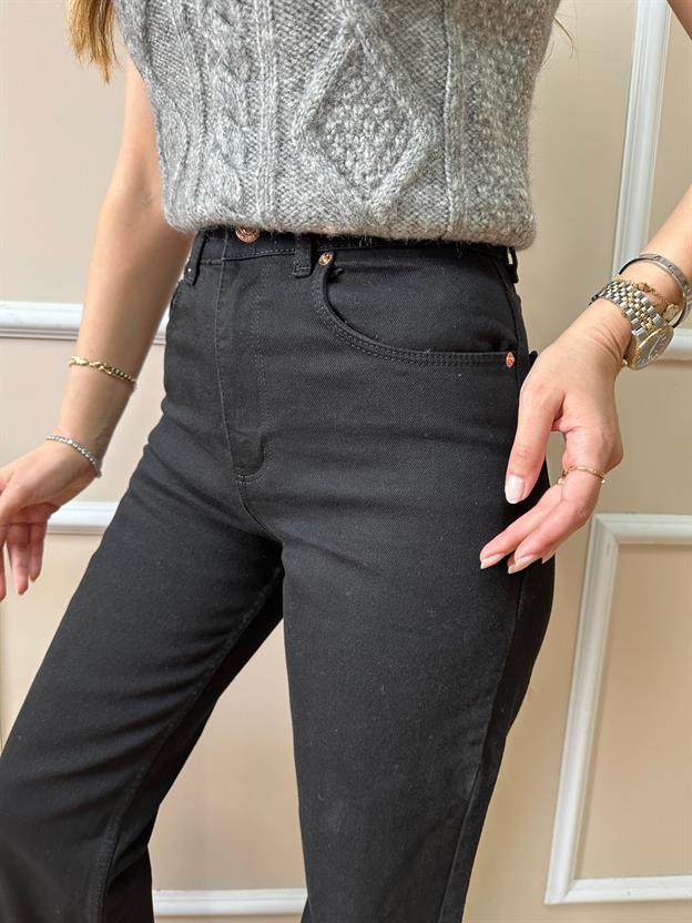 Orj Marka Siyah Wide Leg Jean