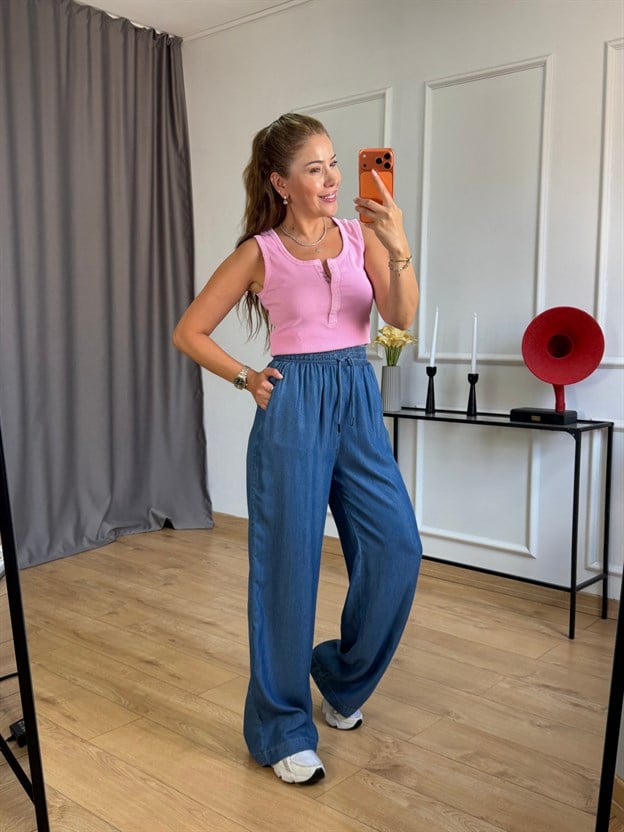 Pembe Eskitme Çıtçıtlı Atlet