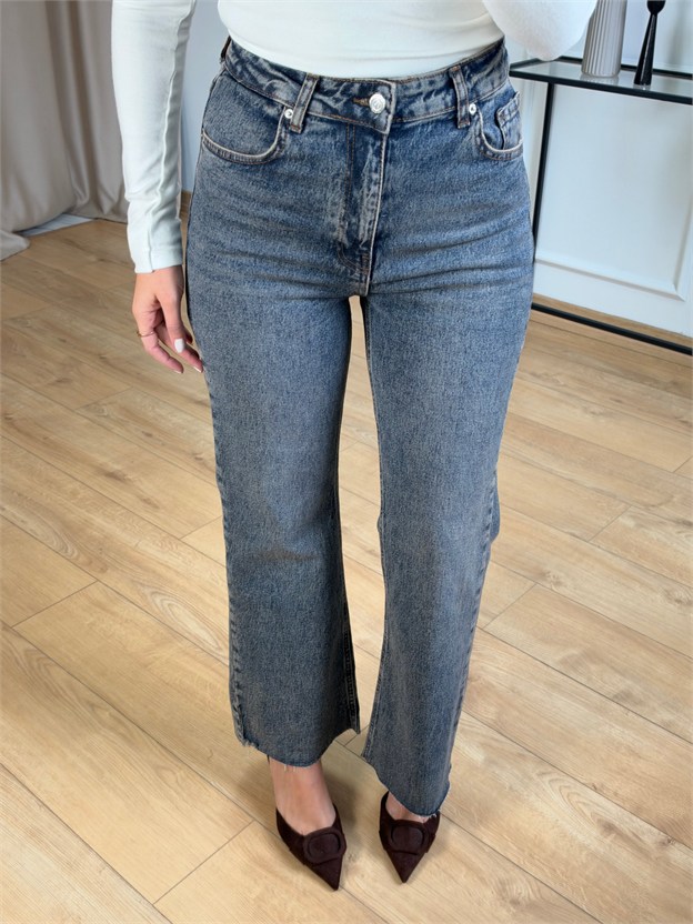 R. Kar Yıkamalı Flare Model Jean