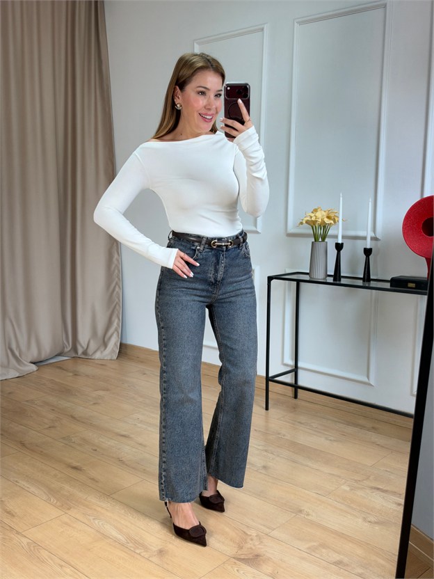 R. Kar Yıkamalı Flare Model Jean