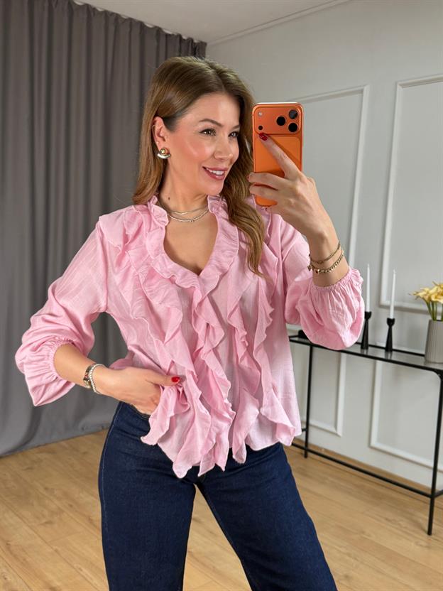 Şeker Pembe Lilyum Bluz