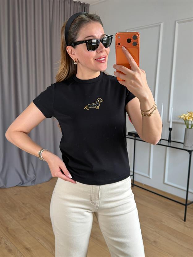 Siyah Dog Tshirt
