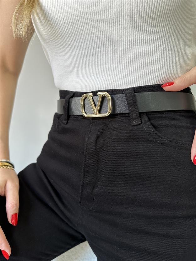 Siyah Gold Tokalı Kemer