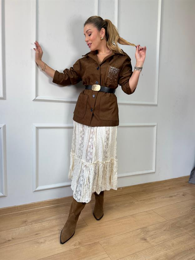 Taba Cep Taşlı Ceket