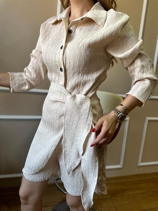 Taş Yandan Bağlamalı Şort Elbise