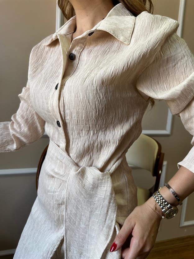 Taş Yandan Bağlamalı Şort Elbise