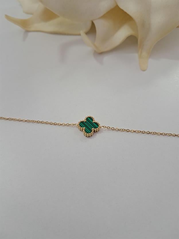 Yeşil Tekli Yonca Bileklik