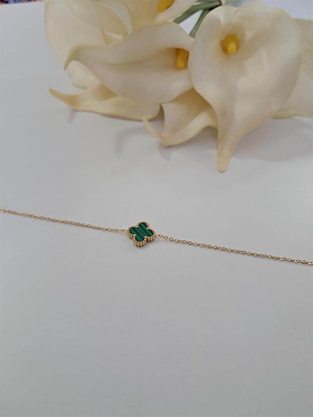 Yeşil Tekli Yonca Bileklik