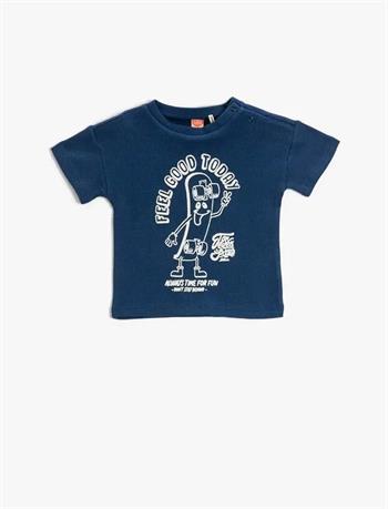 Koton Erkek Çocuk T-shirt Mavi 3SMB10235TK 