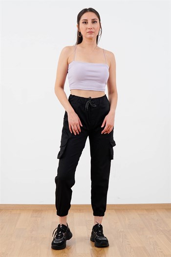 Trender Kadın Kanvas Pantolon Siyah 9043 