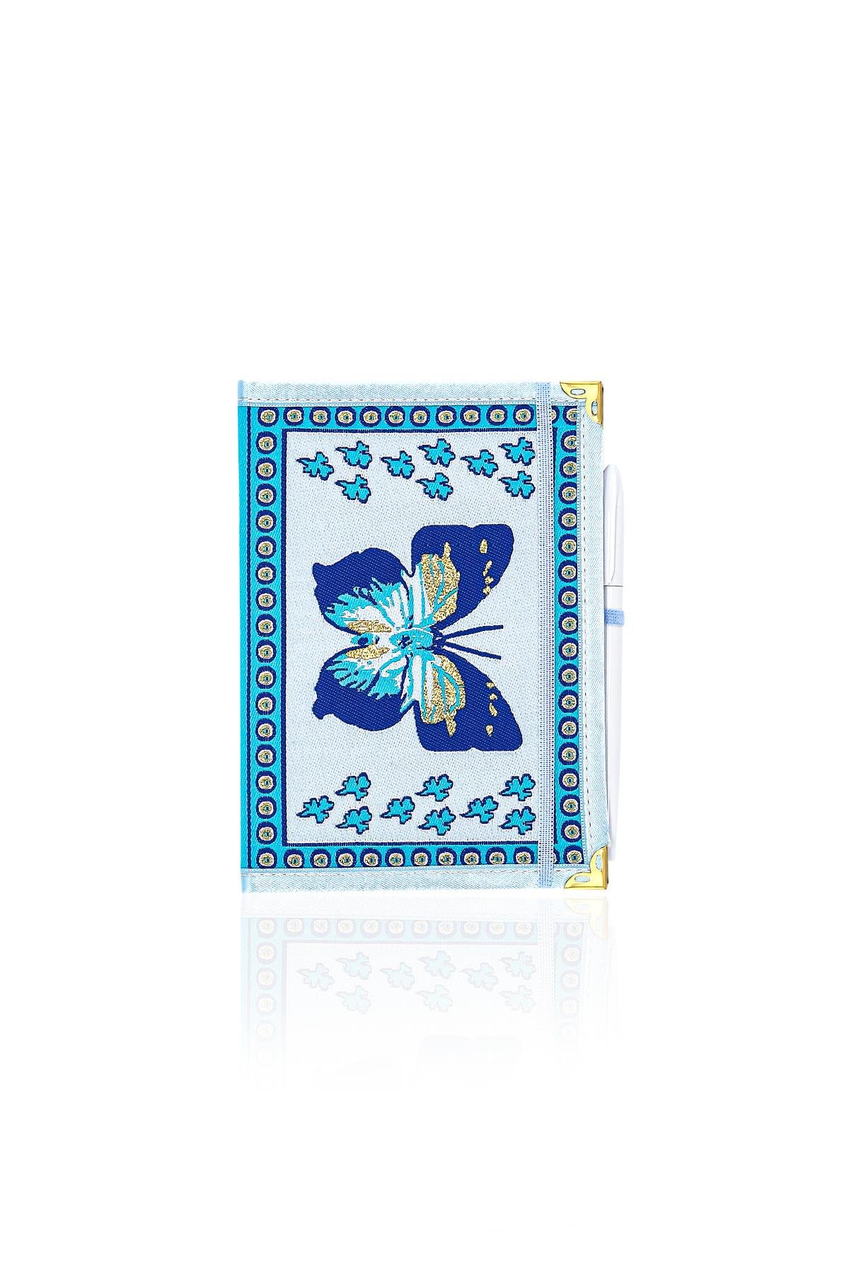 Dokuma Çizgisiz Nazar Desenli Kalemli Otantik Etnik Defter Hediyelik Orta 1607