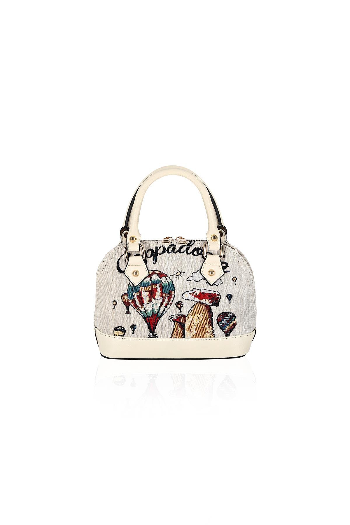 Etnik Desenli Askılı Kadın El Omuz Çanta Mottif İstanbul Otantik Goblen 1002