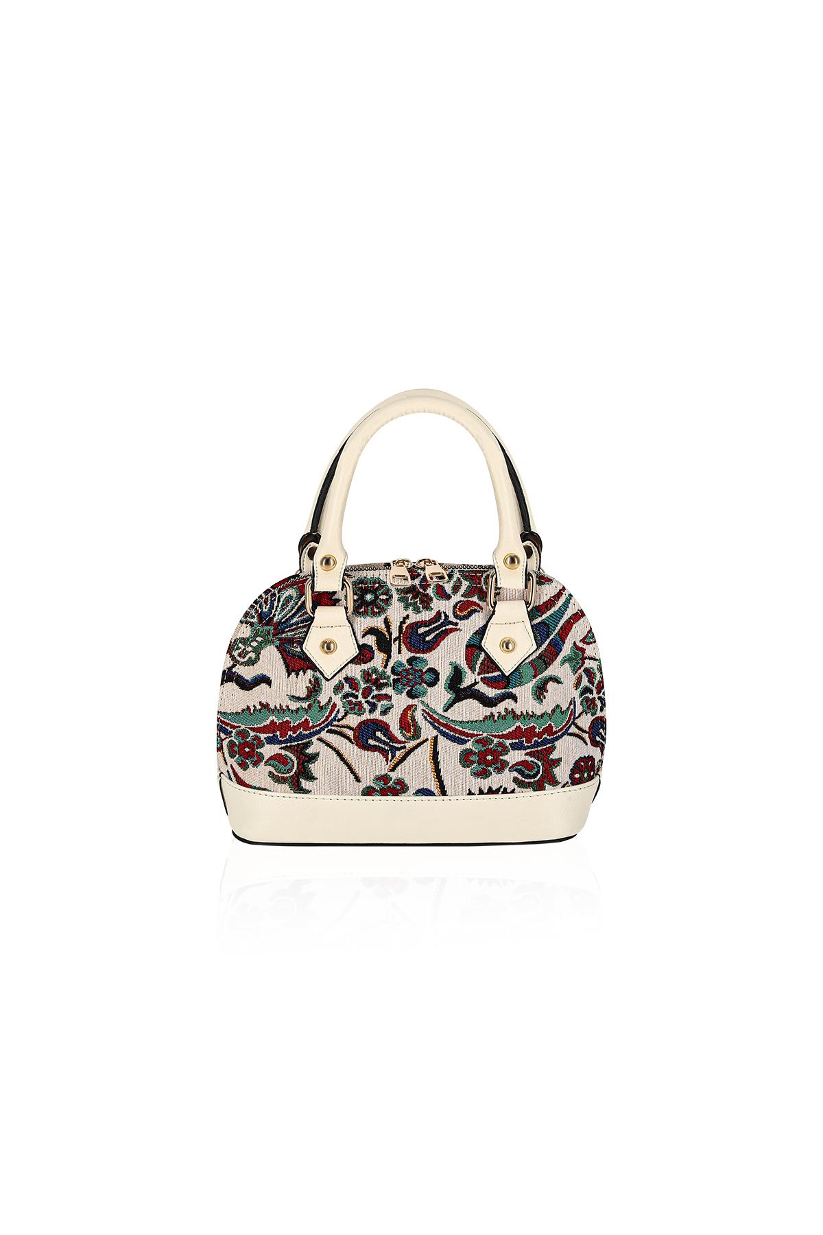 Etnik Desenli Askılı Kadın El Omuz Çanta Mottif İstanbul Otantik Goblen 1002