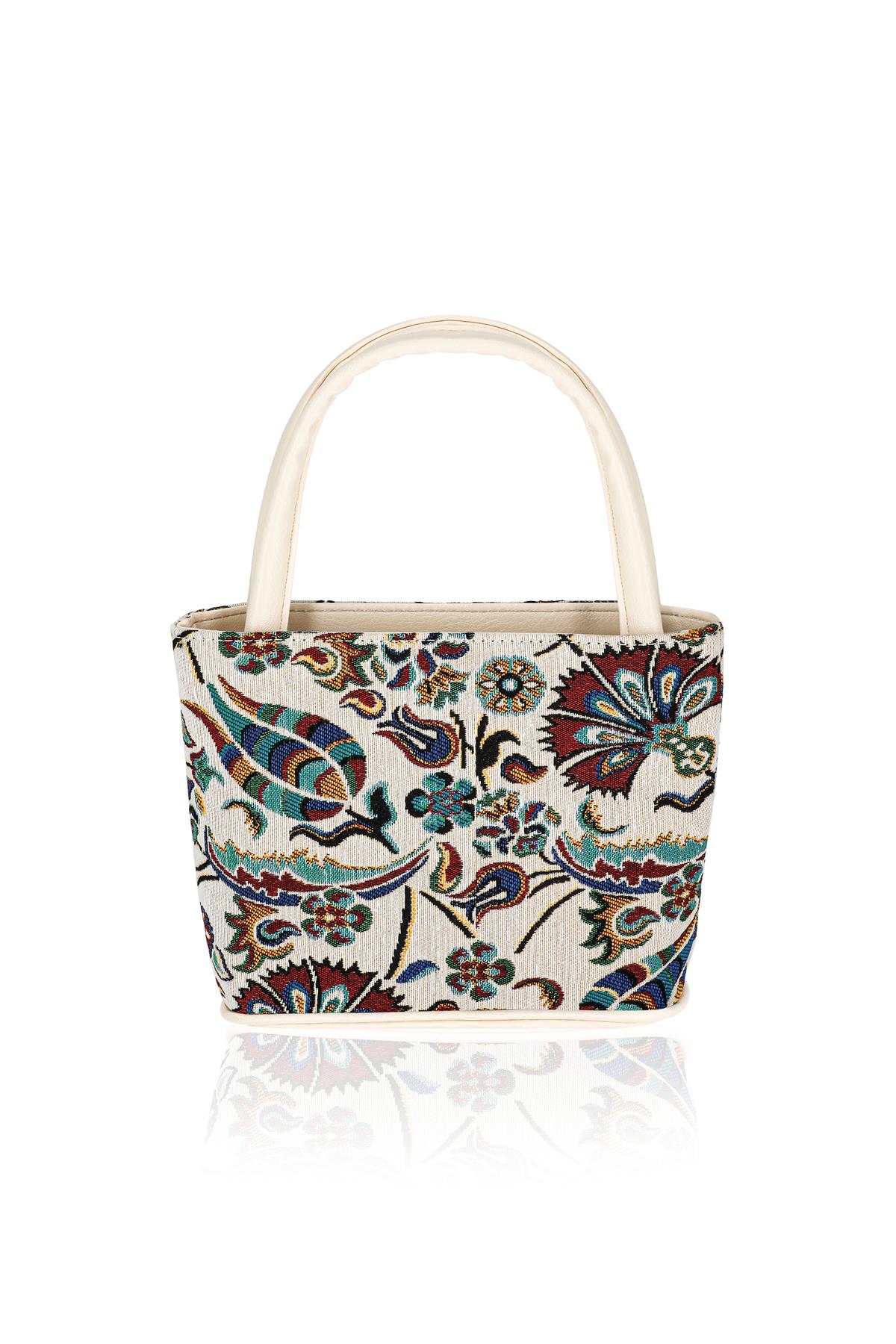 Etnik Desenli Askılı Kadın El Omuz Çanta Mottif İstanbul Otantik Goblen 1001