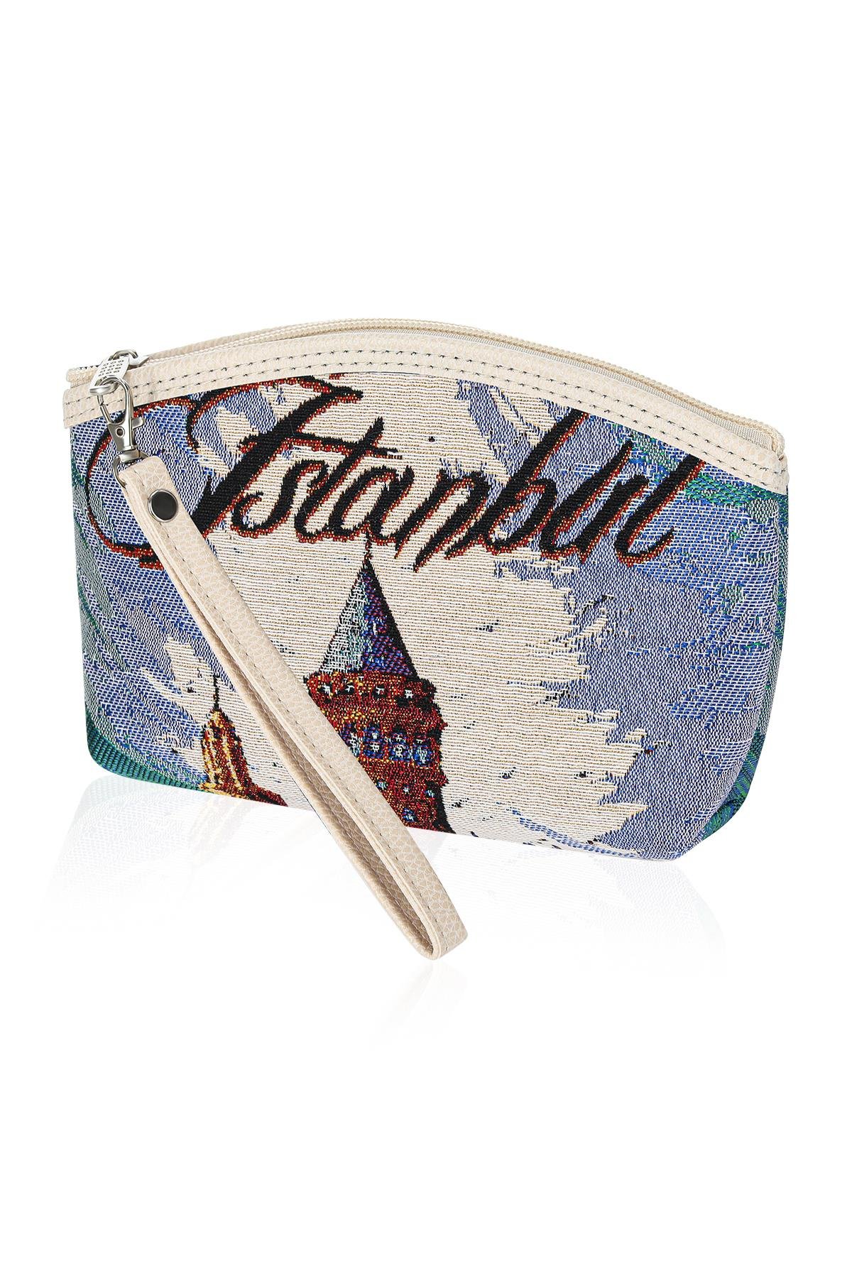 Etnik Desenli Kadın Portföy Clucth Çanta Makyaj Çanta El Çantası