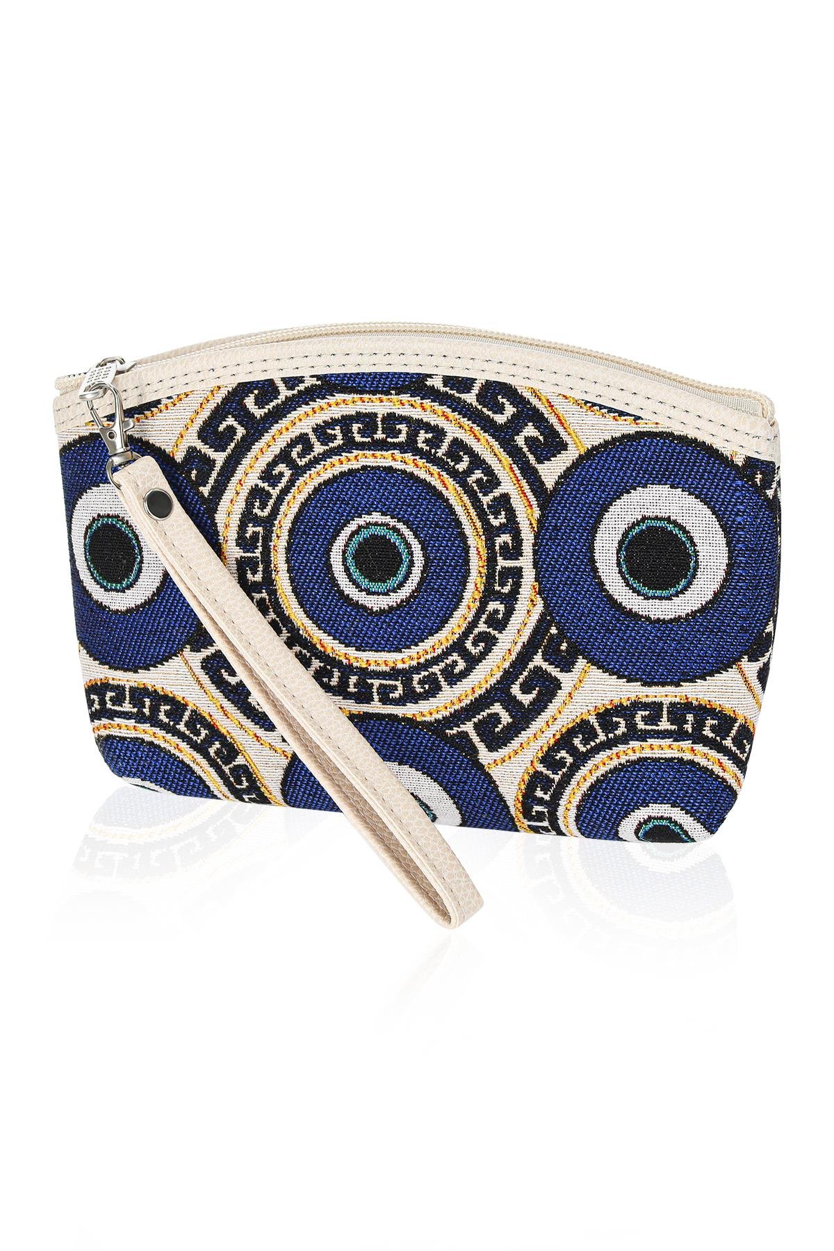 Etnik Desenli Kadın Portföy Clucth Çanta Makyaj Çanta El Çantası