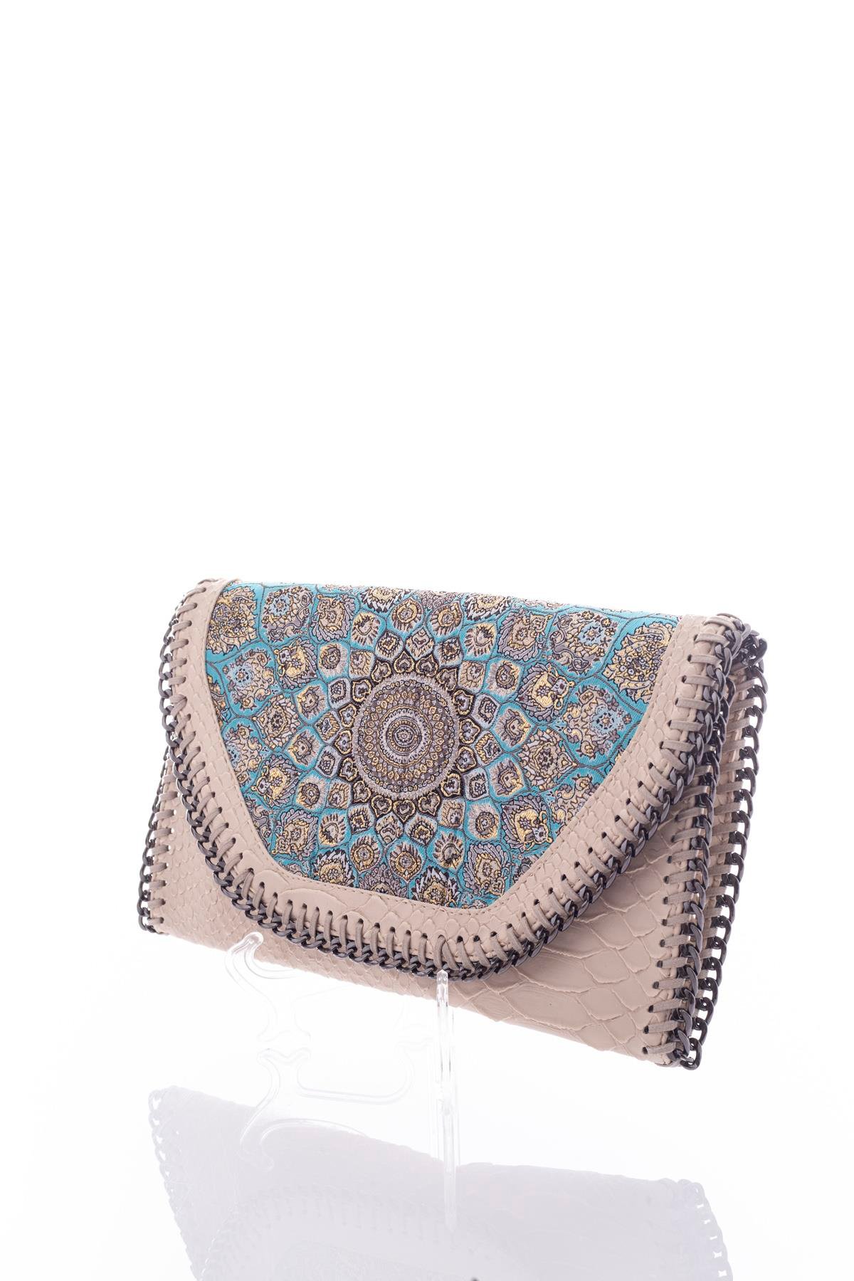 Mottif  İstanbul  Otantik Dokuma Kadın Portföy Clutch Çanta 1007.05