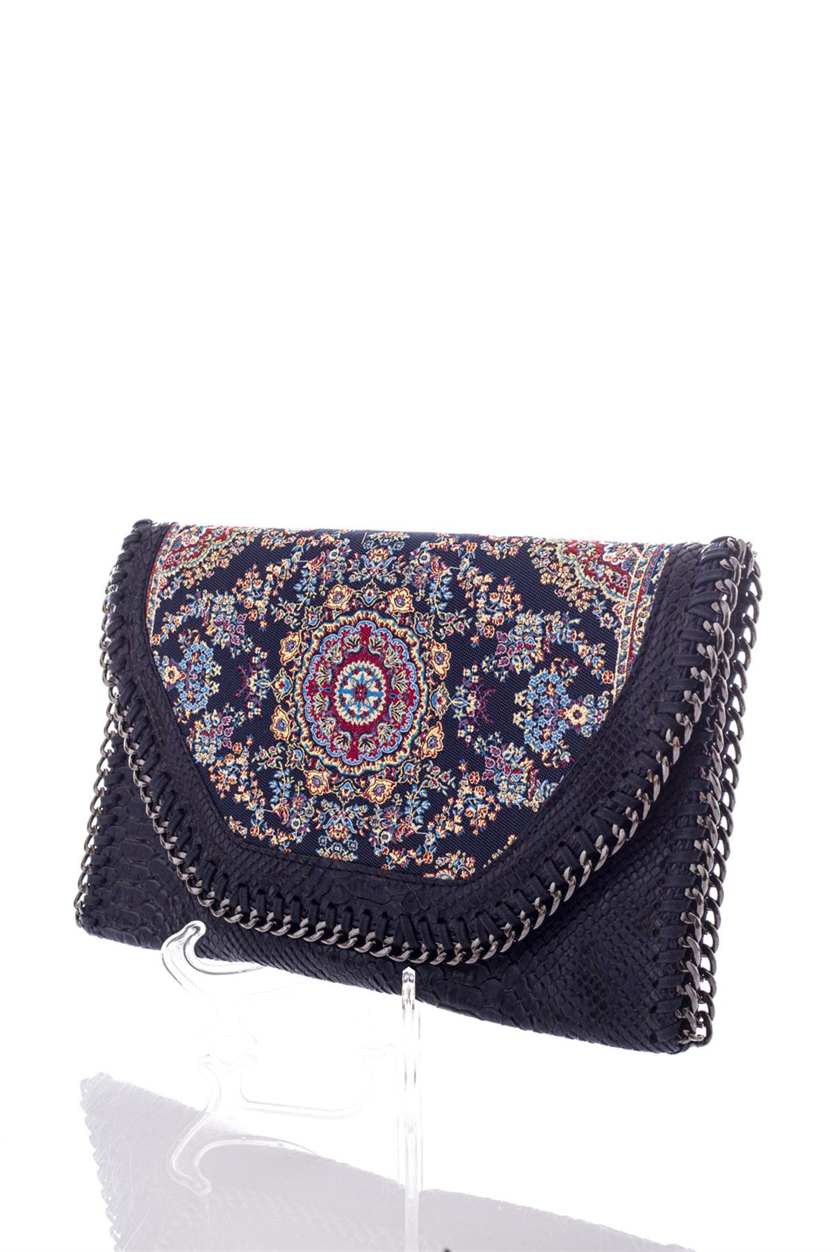 Mottif  İstanbul  Otantik Dokuma Kadın Portföy Clutch Çanta 1007.07