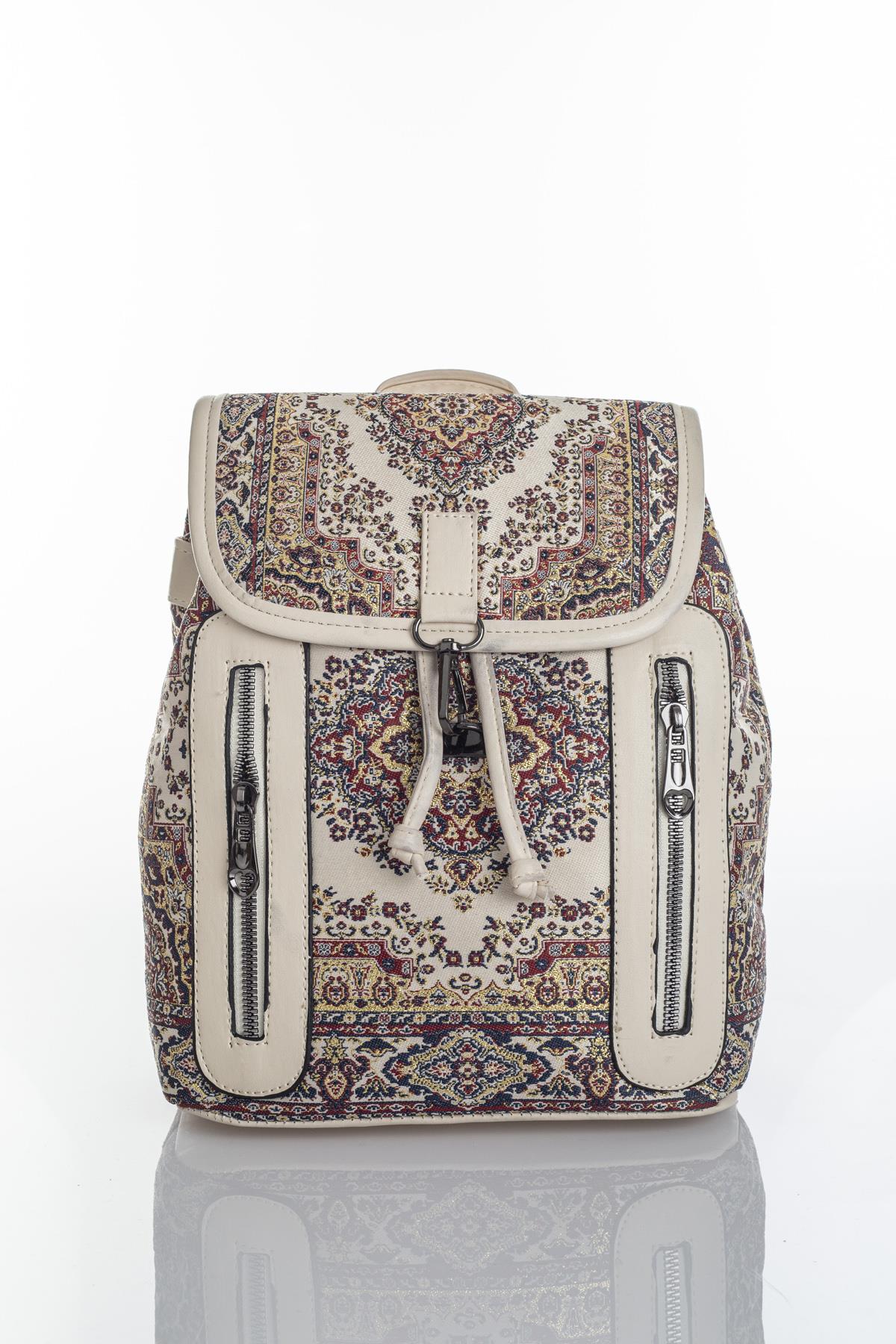 Mottif İstanbul  Otantik Dokuma  Kadın Sırt Çanta 1037.03