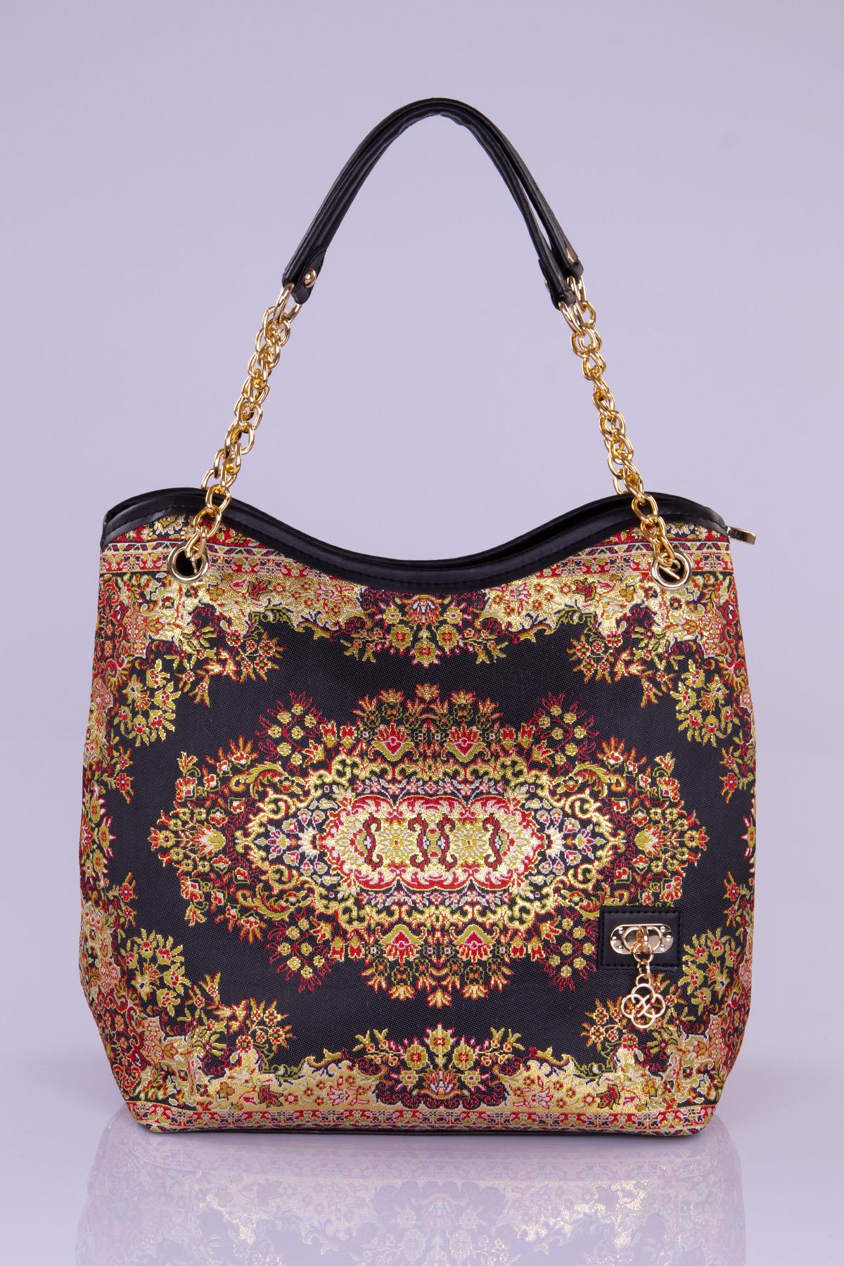 Mottif İstanbul Zincirli  Otantik Dokuma Kadın Omuz Çanta 1024.10