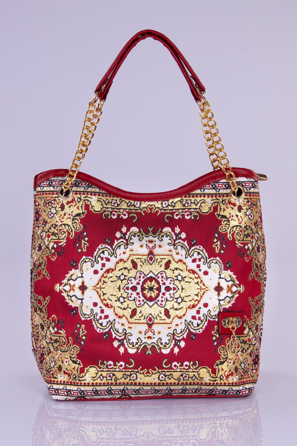 Mottif İstanbul Zincirli  Otantik Dokuma Kadın Omuz Çanta 1024.20