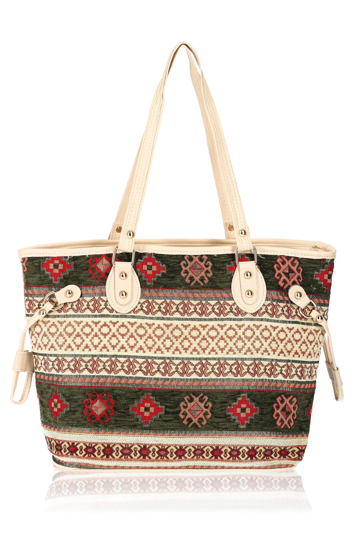 Omuz Çanta Kadın Çanta Motif Istanbul Otantik Şönil 1025