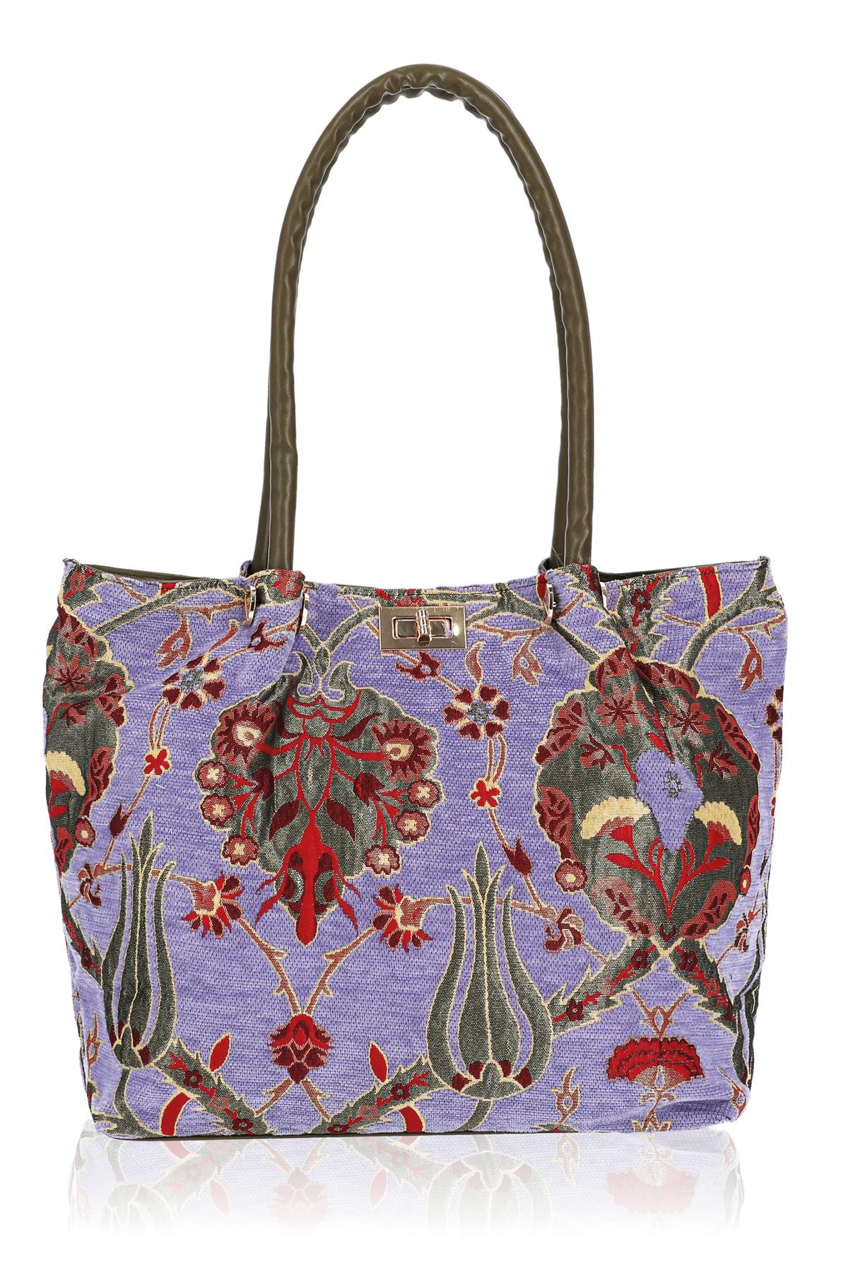 Omuz Çanta Kadın Çanta Motif Istanbul Otantik Şönil 1023