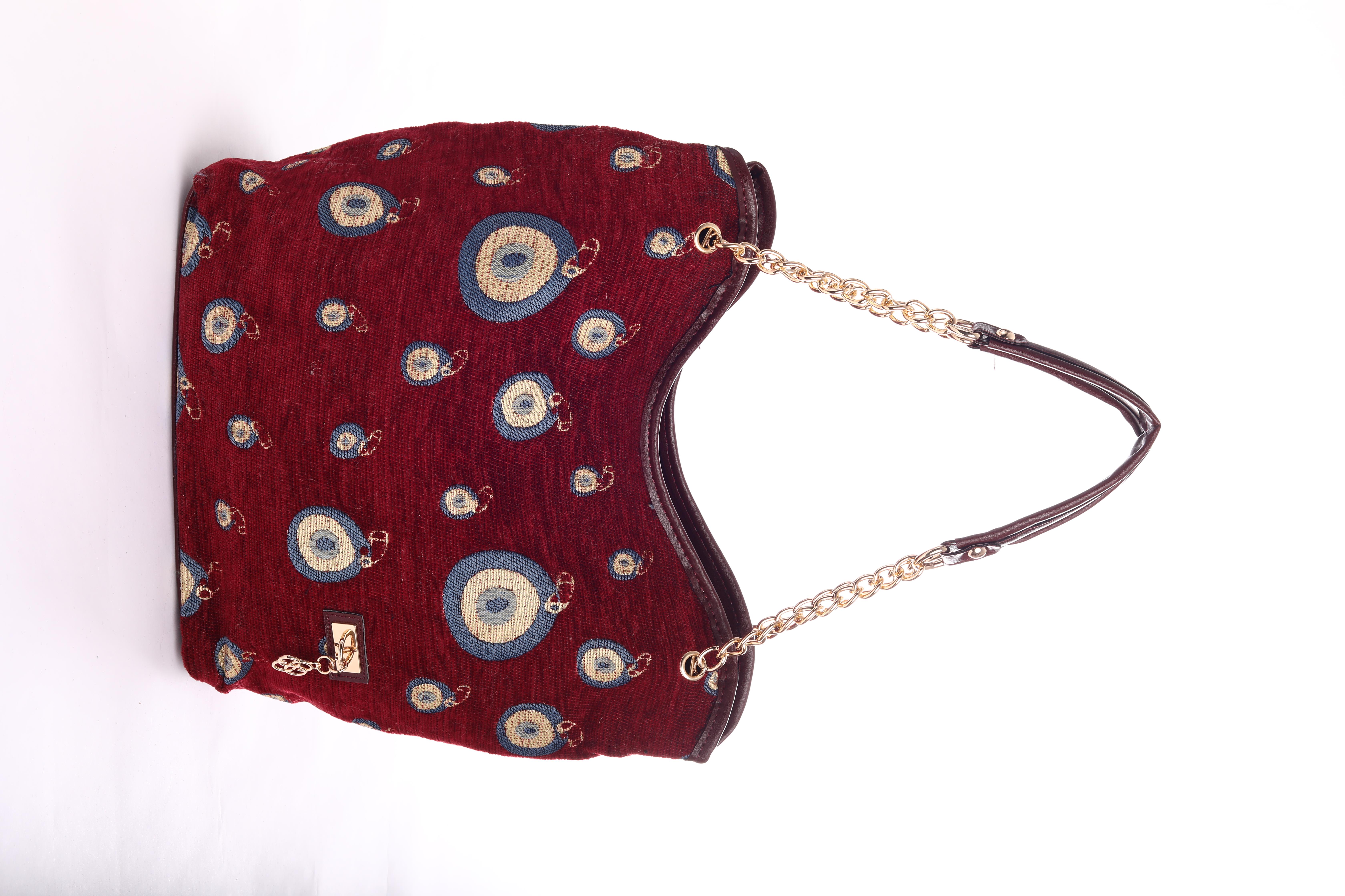 Omuz Çanta Zincir Saplı Kadın Çanta Motif Istanbul Otantik Şönil 1024