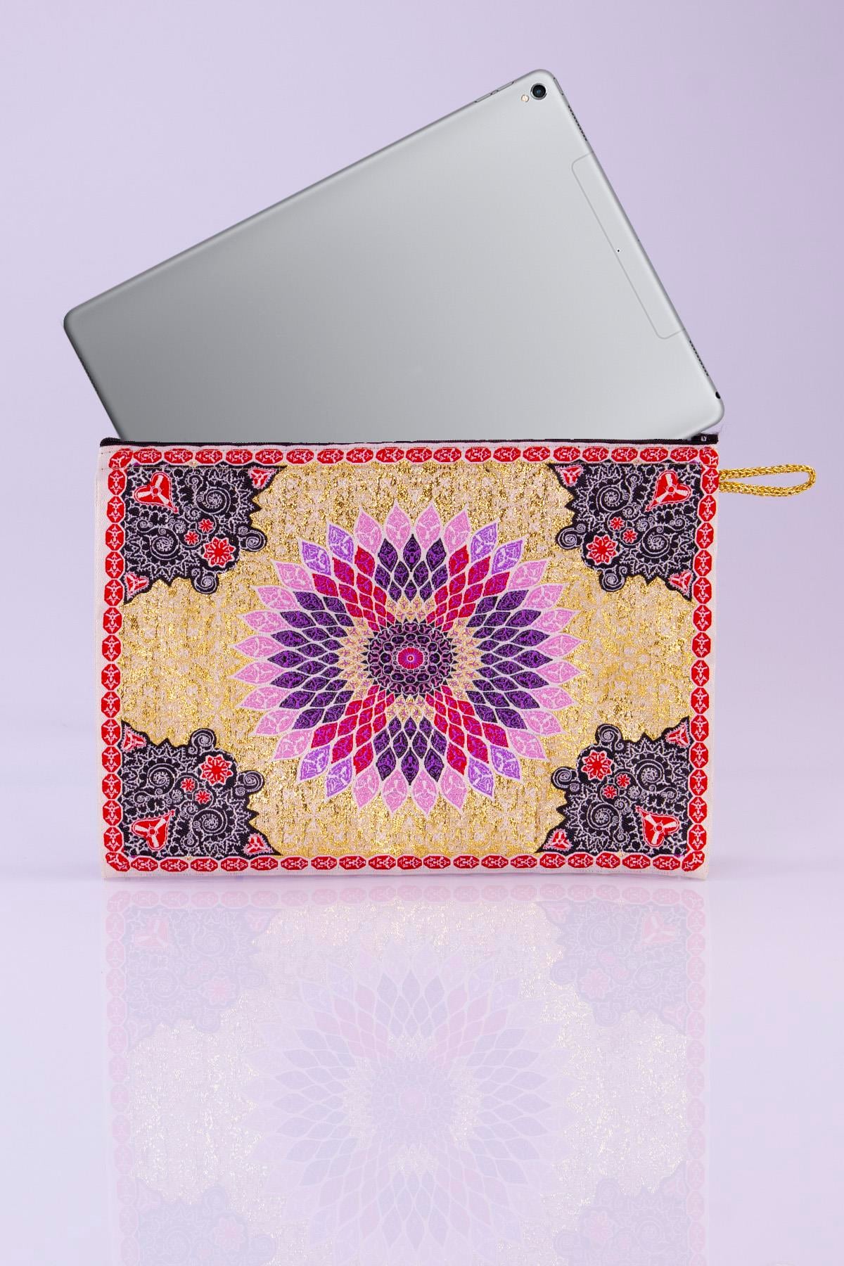 Simli Dokuma Otantik Tablet Kılıf Cüzdan 2700.15