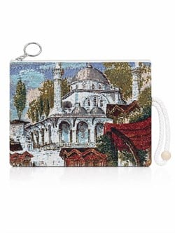Etnik Desenli Kadın Portföy Clucth Çanta Makyaj Mini Çanta El Çantası