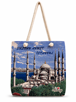 Plaj çanta  Kadın El Omuz Çanta Mottif İstanbul Otantik Goblen Heybe