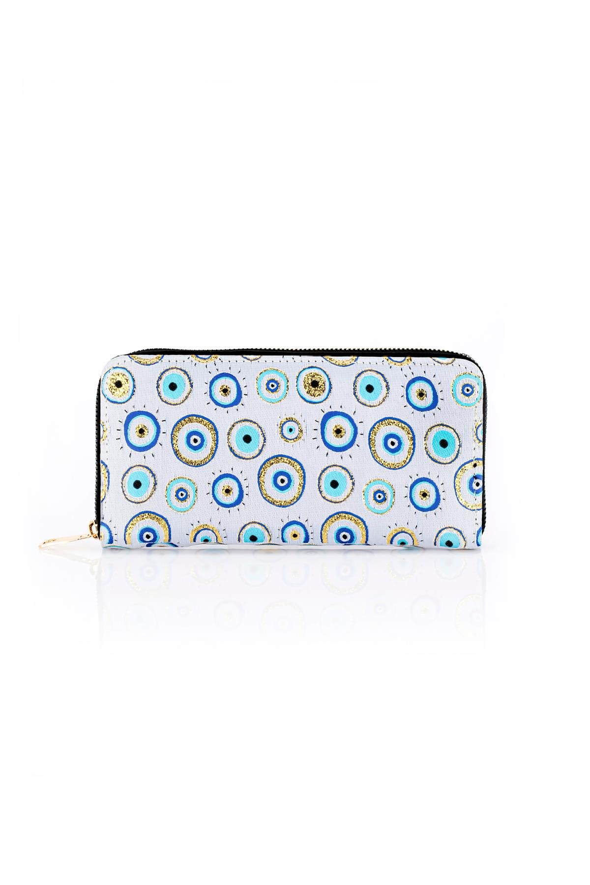 Dokuma Nazar Desenli Otantik Cüzdan Mottif İstanbul 1503