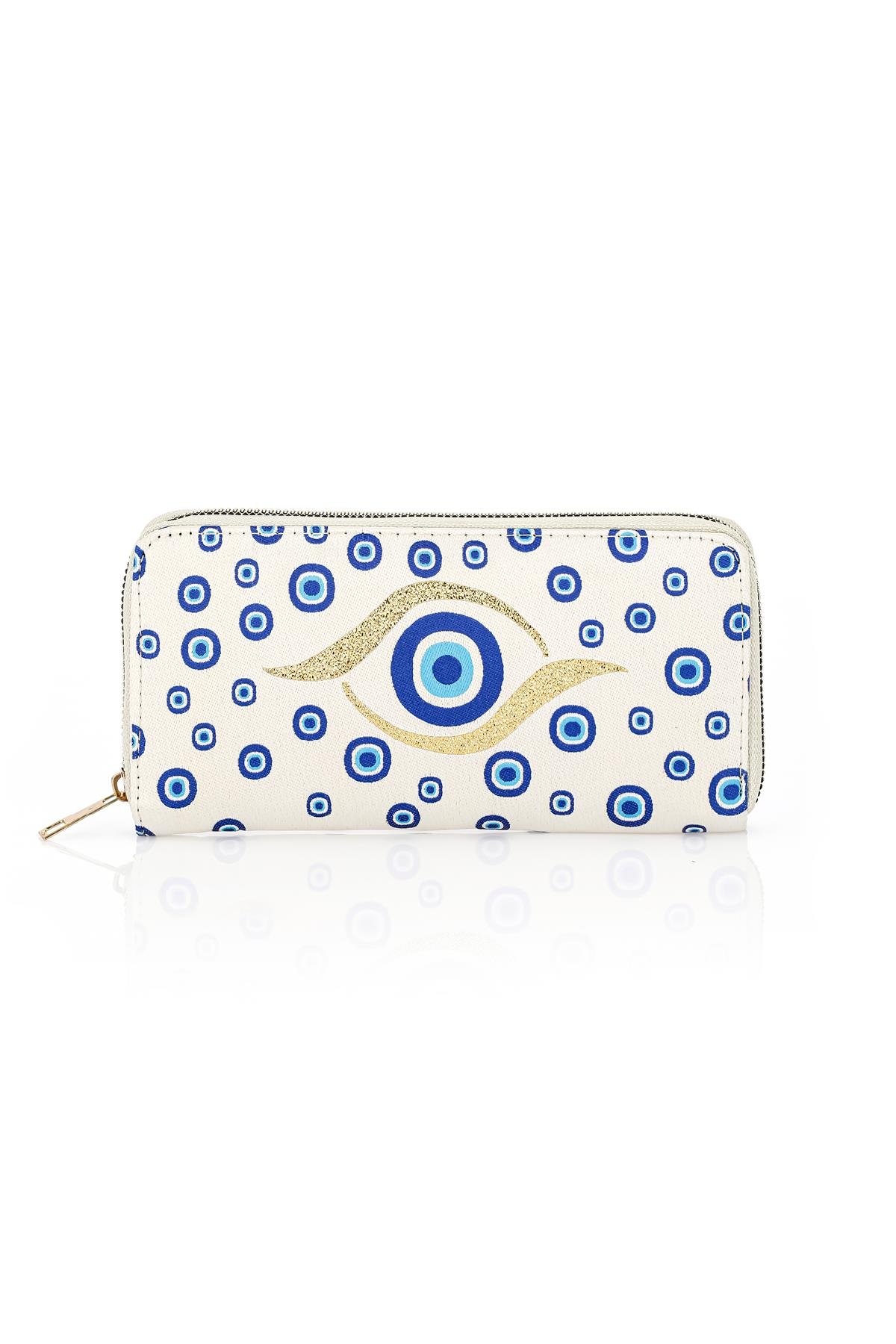 Dokuma Nazar Desenli Otantik Cüzdan Mottif İstanbul 1503