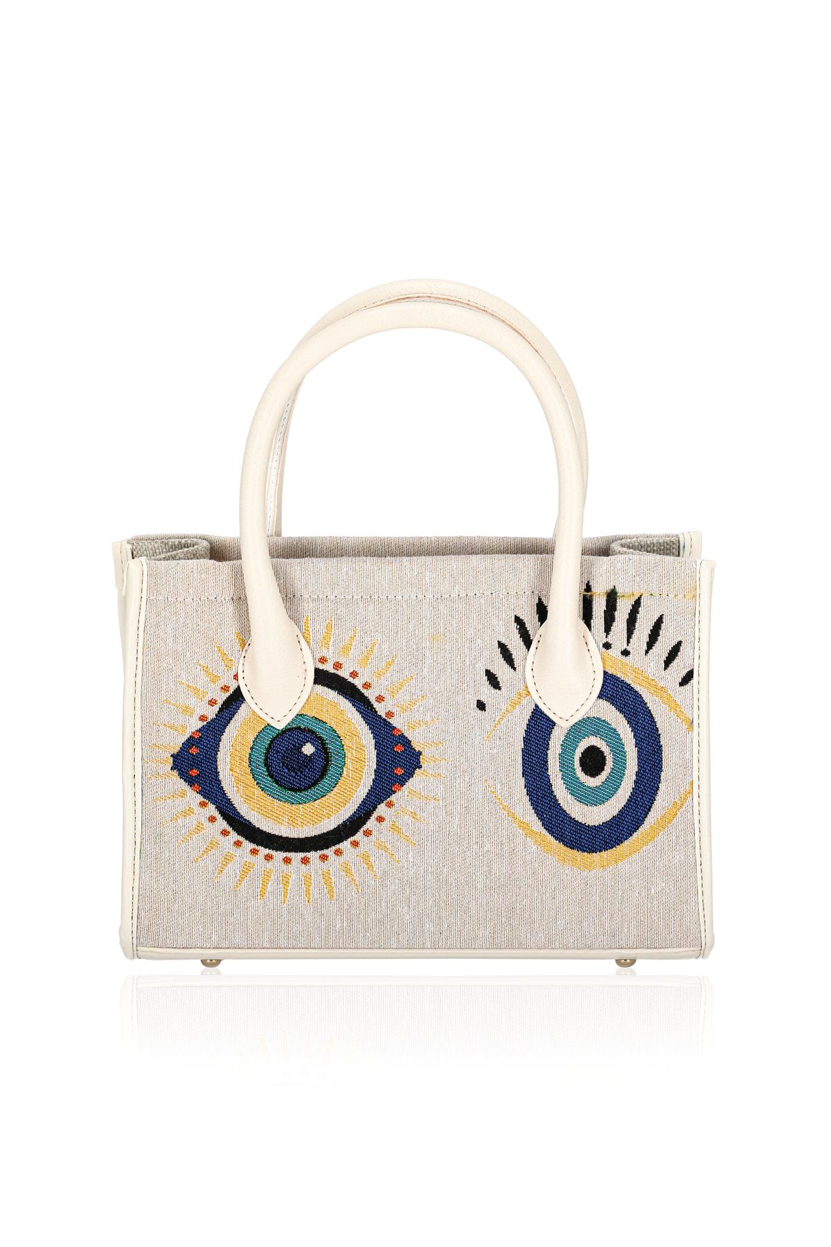 Etnik Desenli Kadın El Omuz Çanta Mottif İstanbul Otantik Goblen 1003